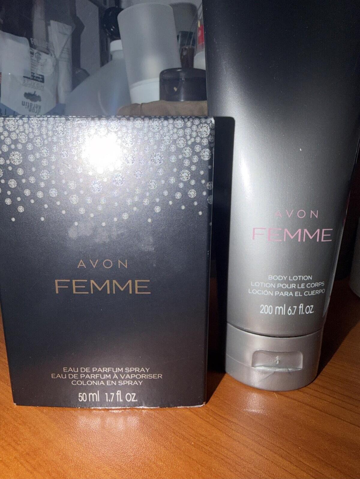 Avon Femme Edp Spray 17 Fl Oz  Body Lotion 67 Fl Oz